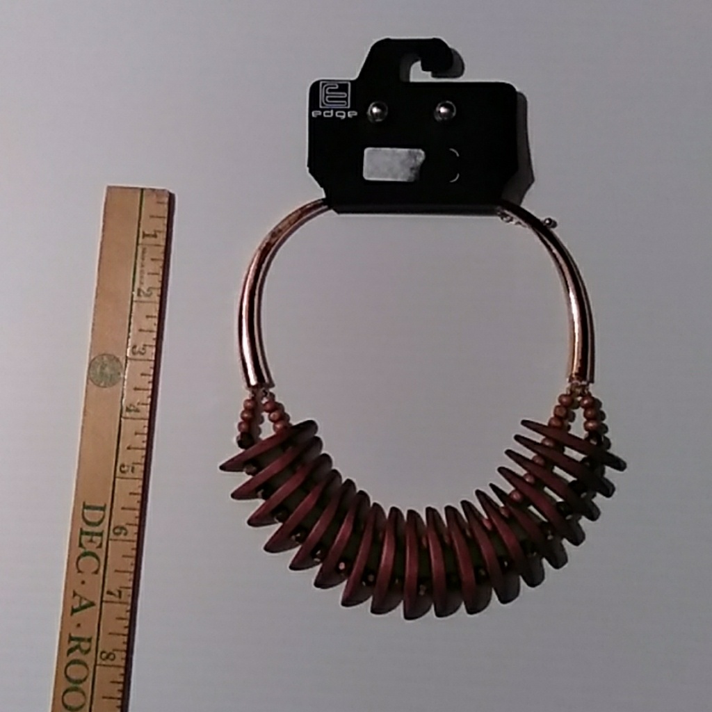 Edge Ladies Collar Necklace With Earrings